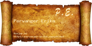 Pervanger Erika névjegykártya